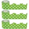 Teacher Created Resources Lime Polka Dots Scalloped Rolled Border Trim, 50 Feet Per Roll, PK3 TCR8945 - alternate 1